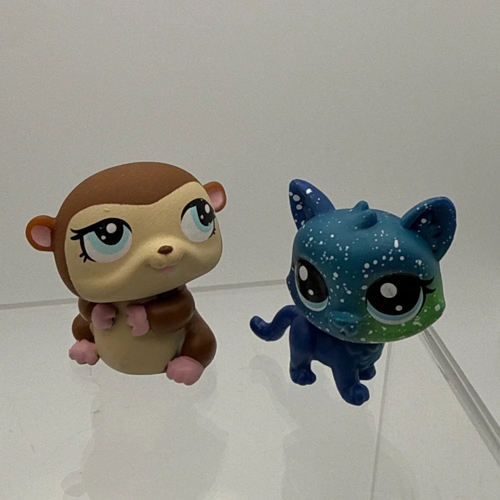 Littlest Pet Shop Mini LPS Figures Lot Of 7 Galaxy Pet Rolleroo Hamster Bunnyton